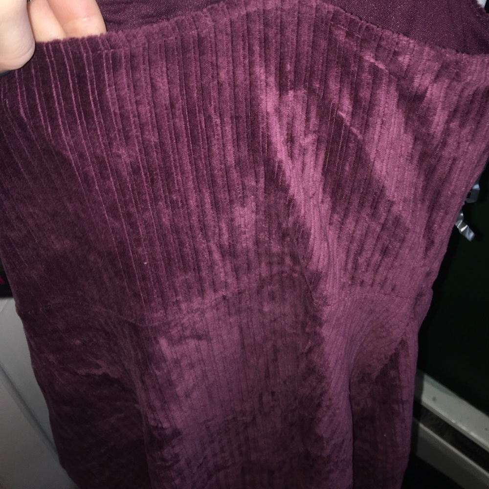Burgundy overall dress